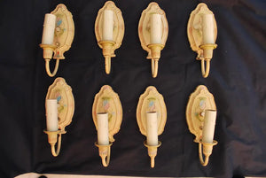 Rare set of six 1920's sconces