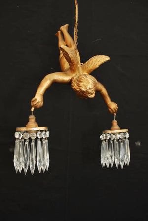 Rare French 1920's angel light