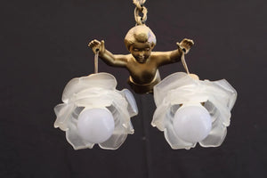 Beautiful 1940's French cupid light