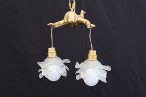 Beautiful 1940's French cupid light