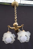 Beautiful 1940's French cupid light