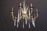 Elegant 1960's chandelier in the style of Tommi Parzinger