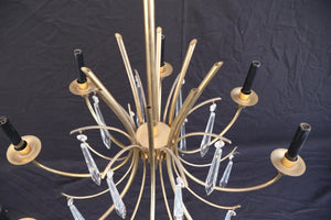 Elegant 1960's chandelier in the style of Tommi Parzinger