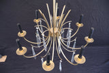 Elegant 1960's chandelier in the style of Tommi Parzinger