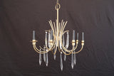 Elegant 1960's chandelier in the style of Tommi Parzinger