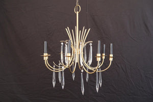 Elegant 1960's chandelier in the style of Tommi Parzinger