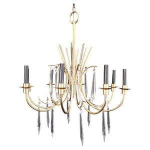 Elegant 1960's chandelier in the style of Tommi Parzinger