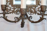 Beautiful Large pair of French late 19 th Century/mirror bronze sconces