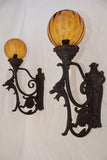 Rare large pair of 1920's outdoor/indoor sconces