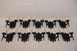 Rare set of ten 1920's cast iron sconces ( PRICE IS FOR ONE PAIR )