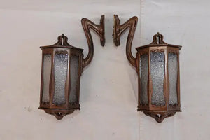 Nouveau bronze outdoor/indoor sconces