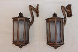 Nouveau bronze outdoor/indoor sconces