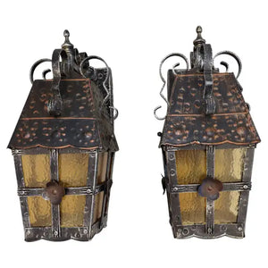 elegant pair of 1960's outdoor/indoor sconces