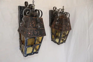 elegant pair of 1960's outdoor/indoor sconces