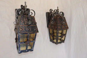 elegant pair of 1960's outdoor/indoor sconces
