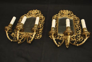Beautiful Pair of French late 19th Century bonze sconces
