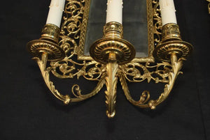 Beautiful Pair of French late 19th Century bonze sconces