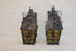 elegant pair of 1960's outdoor/indoor sconces