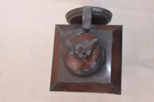 Cute little pair of 1940's copper outdoor sconces