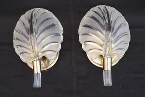 Beautiful pair of 1970's Murano glass sconces
