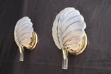 Beautiful pair of 1970's Murano glass sconces
