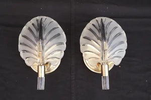 Beautiful pair of 1970's Murano glass sconces