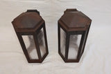 Rare large pair of 1920' cast iron outdoor sconces