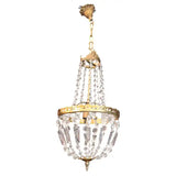 Beautiful French 1940's small crystal light