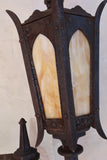 Rare large 1920's cast iron outdoor sconce