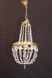 Beautiful French 1940's small crystal light