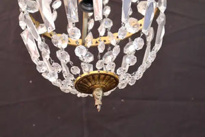 Beautiful French 1940's small crystal light