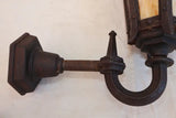 Rare large 1920's cast iron outdoor sconce
