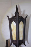Rare large 1920's cast iron outdoor sconce