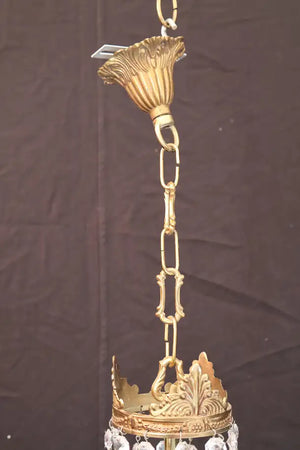 Beautiful French 1940's small crystal light