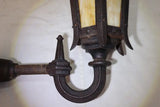Rare large 1920's cast iron outdoor sconce