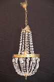Beautiful French 1940's small crystal light