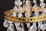 Beautiful French 1940's small crystal light