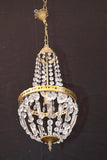 Beautiful French 1940's small crystal light
