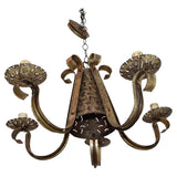 Elegant brutalist chandelier by Tom Green for Feldman
