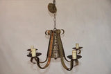 Elegant brutalist chandelier by Tom Green for Feldman