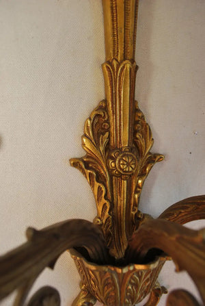 Beautiful pair of 1940's French Empire style sconces