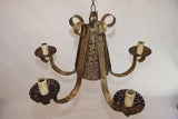 Elegant brutalist chandelier by Tom Green for Feldman