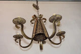 Elegant brutalist chandelier by Tom Green for Feldman