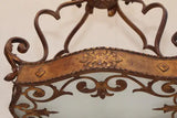 Elegant 1930's French flush wrought iron light