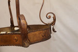 Elegant 1930's French flush wrought iron light