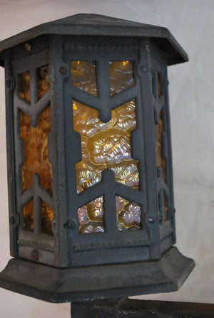 1920's cast iron outdoor sconce