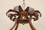 Elegant 1930's French flush wrought iron light