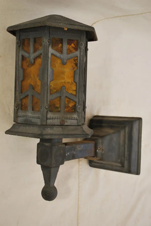 1920's cast iron outdoor sconce