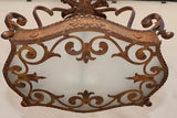 Elegant 1930's French flush wrought iron light