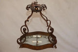 Elegant 1930's French flush wrought iron light